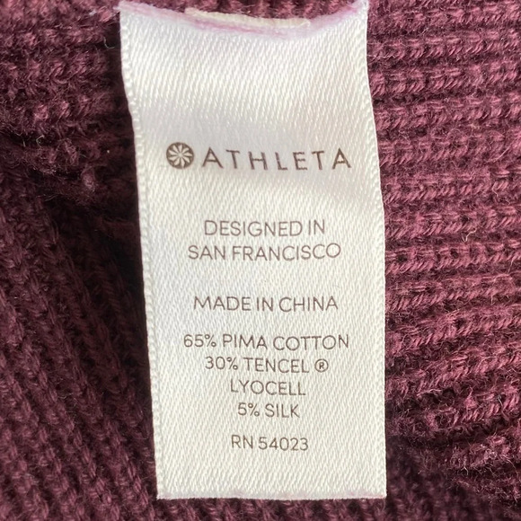 ATHLETA Rest Day Asym Hem Crewneck Sweater Silk XS - Picture 7 of 9